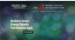 Desktop Screenshot of cherryhillconcrete.com